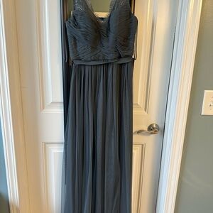 Elegant Gray Evening Gown Bridesmaid Mother of the Bride